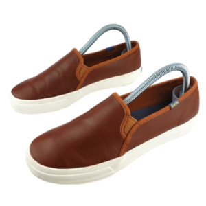Keds Women's Double Decker Leather Sneaker Slip On Shoes Brown Size 8.5 Casual